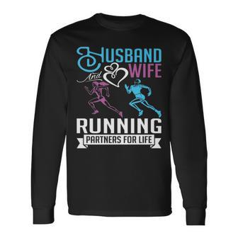 Husband And Wife Running Sweet Valentine’S Day Long Sleeve T-Shirt | Mazezy UK