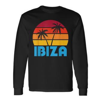 Ibiza Island Vintage Palm 19 Ibiza 2020 Long Sleeve T-Shirt - Thegiftio UK