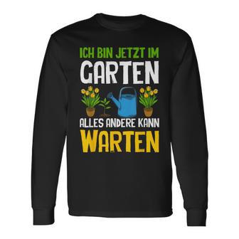 Ich Bin Im Gartenarbeit Hobbygärtner Gärtner Schwarz Langarmshirts - Seseable