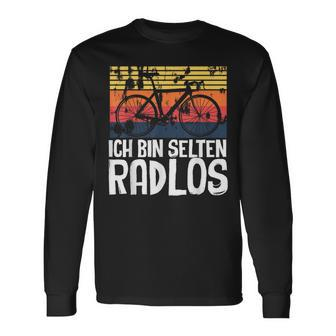 Ich Bin Selten Radlos Radloß Retro Bicycle Cycling Langarmshirts - Seseable