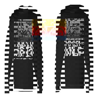 Ich Bin Selten Radlos Radloß Retro Bicycle Cycling Langarmshirts - Seseable