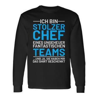 Ich Bin Stolzer Chef Einer Fantastischen Teams Langarmshirts - Seseable