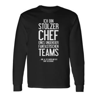 Ich Bin Stolzer Chef Eines Ungeheuer Fantastische Team Langarmshirts - Seseable