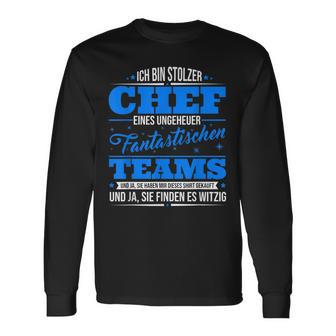 Ich Bin Stolzer Chef Eines Unheuer Fantastische Teams Langarmshirts - Seseable