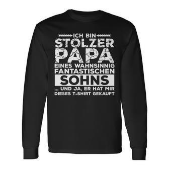 Ich Bin Stolzer Papa Eines Fantastischen Sohns Geburtstag Langarmshirts - Geschenkecke