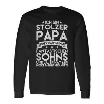 Ich Bin Stolzer Papa Eines Wahnsinnig Fantastischen Sohns Langarmshirts - Geschenkecke