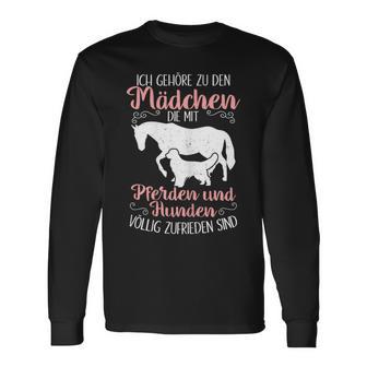 Ich Gehöre zu den Mädchen: Pferdereiten & Hunde Langarmshirts - Seseable