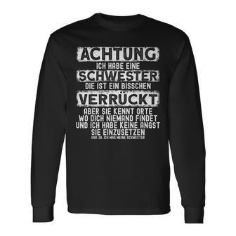 Ich Habe Eine Verrückte Schwester Ich Habe Eine Verrückte Schwester Langarmshirts - Seseable