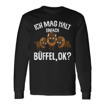 Ich Mag Halt Büffel Bison Liebhaber Boys Children's Langarmshirts - Seseable