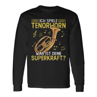 Ich Spiele Tenor Horn Langarmshirts - Seseable