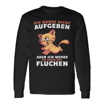 Ich Werde Nicht Abgeben Läufer Cat Running Langarmshirts - Seseable