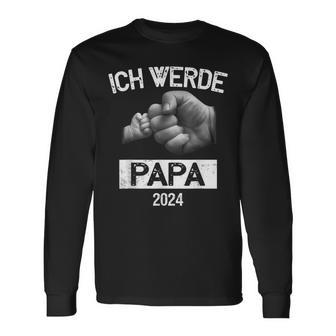 Ich Werde Papa 2024 Ich Werde Baldater Langarmshirts - Geschenkecke