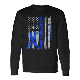 Ichthyosis Awareness Skin Disorder Related Navy Blue Ribbon Long Sleeve T-Shirt - Monsterry