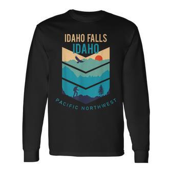 Idaho Falls Idaho Native Hometown Vintage Pacific Northwest Long Sleeve T-Shirt - Monsterry CA