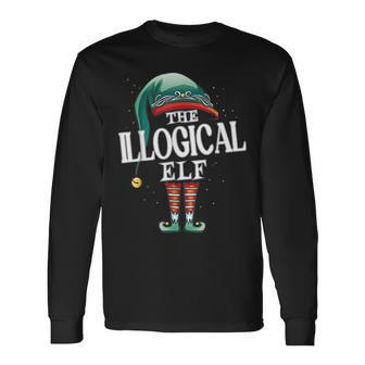 Illogical Elf Christmas Group Xmas Pajama Party Long Sleeve T-Shirt - Monsterry DE