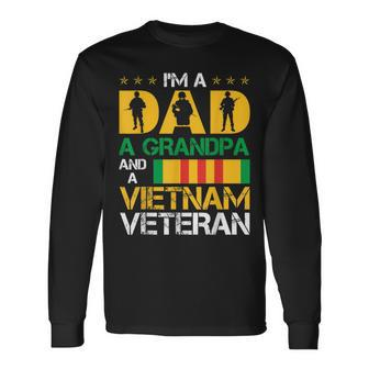 I'm A Dad A Grandpa And A Vietnam Veteran Christmas Long Sleeve T-Shirt - Monsterry AU