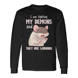 I'm Fighting My Demons And They Are Winning Long Sleeve T-Shirt - Monsterry AU