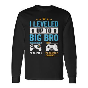 I'm Going To Be A Big Brother 2025 I Leveled Up To Big Bro Long Sleeve T-Shirt - Monsterry