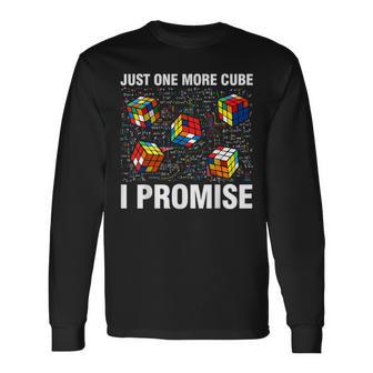 I'm Just Here To Solve Cubes Math Lover Speed Cubing Long Sleeve T-Shirt - Monsterry