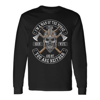 I'm A Man Of The Norse Lustiger Wikinger Ehemann Papa Langarmshirts - Geschenkecke