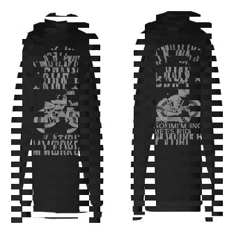 I'm Not Always Grumpy Men's Motorbike Rider Biker Dad Long Sleeve T-Shirt - Thegiftio