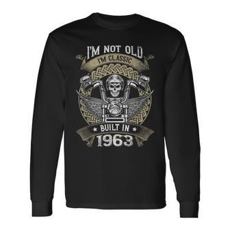 I'm Not Old I'm Classic Built 1963 Motorcycle 60Th Birthday Long Sleeve T-Shirt - Thegiftio UK