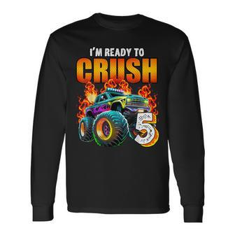 I'm Ready To Crush 5 Monster Truck 5Th Birthday Boys Toddler Long Sleeve T-Shirt - Monsterry
