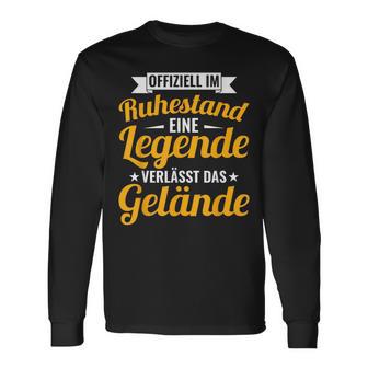 Im Ruhestand Legende Verlässt Gelände Schwarzes Langarmshirts für Herren - Seseable