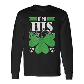 I'm His Shamrock Couple St Patrick's Day Long Sleeve T-Shirt - Thegiftio UK