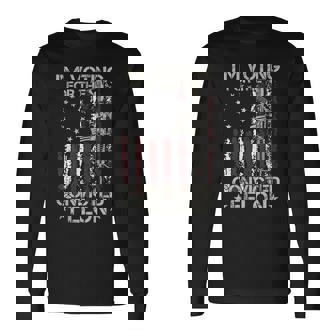 I'm Voting Convicted Felon 2024 American Flag On Back Long Sleeve T-Shirt - Seseable
