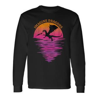 Imagine Magical And Mythical Fantasy Dragons Long Sleeve T-Shirt - Monsterry DE