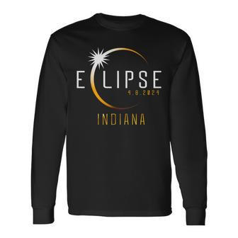 Indiana Total Solar Eclipse 2024 Totality April 8 Women Long Sleeve T-Shirt | Mazezy DE
