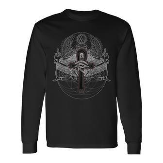 Inner Alchemy Thoth Esoteric Ancient Egypt Hieroglyphs Long Sleeve T-Shirt - Monsterry AU