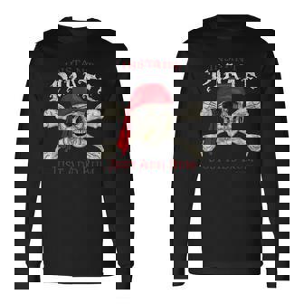 Instant Pirate Just Add Rum Skull & Crossbones Jolly Roger Long Sleeve T-Shirt - Thegiftio UK