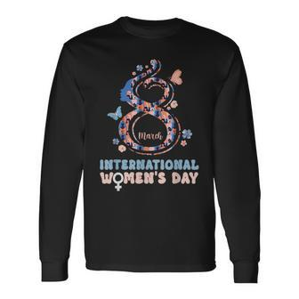 International Women's Day 2024 8 March Inspire Inclusion Long Sleeve T-Shirt | Mazezy