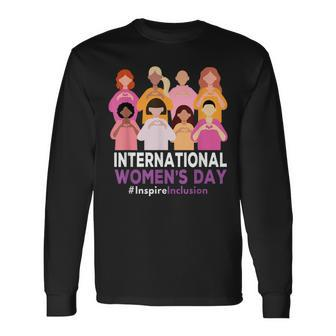 International Women's Day 2024 8 March Iwd Inspire Inclusion Long Sleeve T-Shirt - Seseable