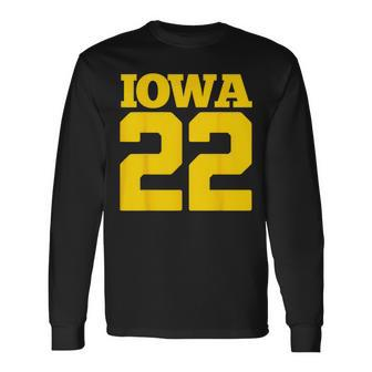 Iowa 22 Clark Front And Back Long Sleeve T-Shirt | Mazezy CA
