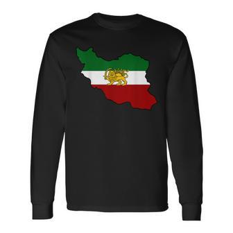 Iran Flag With A Lion Long Sleeve T-Shirt - Monsterry DE