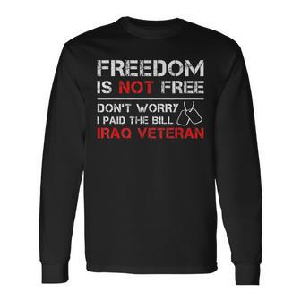 Iraq Afghanistan Veteran Oif Oef Us Military Iraqi Freedom Long Sleeve T-Shirt - Monsterry
