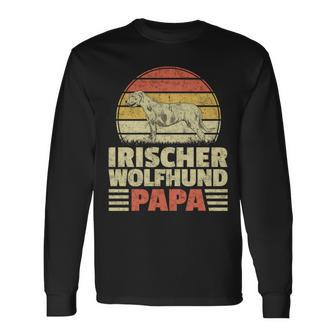 Irischer Wolfshund Papa Irish Wolfhound Windhund Besitzer Langarmshirts - Geschenkecke