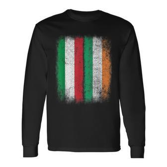 Irish-Italian Flag Italy Ireland Heritage St Patrick's Day Long Sleeve T-Shirt - Monsterry AU