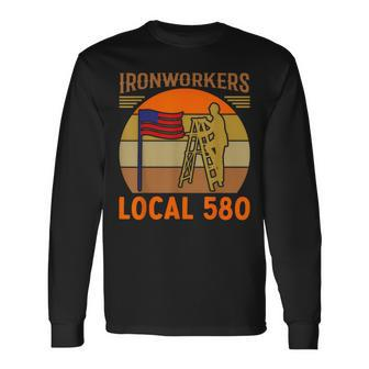 Ironworkers Local 580 Metalworking Ironwork Sl Worker Long Sleeve T-Shirt - Monsterry CA