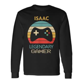 Isaac Name Personalised Legendary Gamer Long Sleeve T-Shirt - Seseable