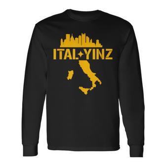 Ital Yinz Italian Pittsburgher Long Sleeve T-Shirt - Thegiftio UK