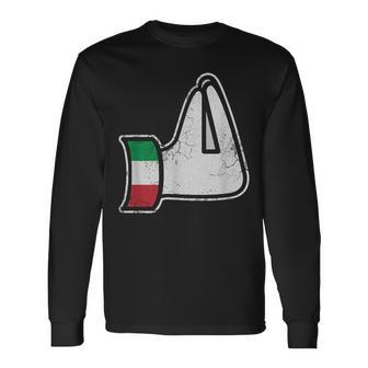 Italia Italian Italy Hand Gesture Italiano Humor Long Sleeve T-Shirt - Thegiftio UK