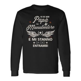 Italienischer Papa Manutentoreatertag Geschenk Italiener Langarmshirts - Geschenkecke