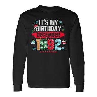 It's My Birthday December 1992 31 Years Old Retro Christmas Long Sleeve T-Shirt | Mazezy