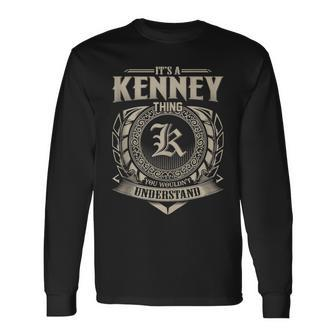 It's A Kenney Thing You Wouldn't Understand Name Vintage Long Sleeve T-Shirt - Seseable