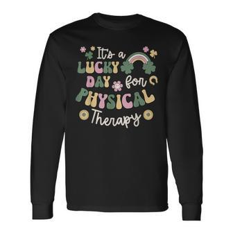 It's A Lucky Day For Physical Therapy St Patrick's Day Pt Long Sleeve T-Shirt - Seseable