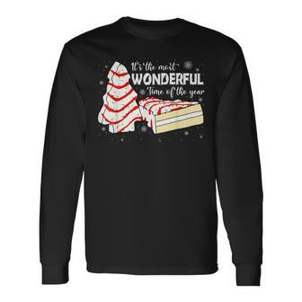 It's The Most Wonderful Time Of The Year Tree Cakes Xmas Long Sleeve T-Shirt - Monsterry